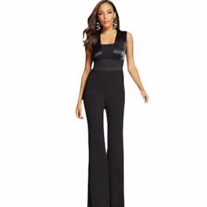 NWT Gabrielle Union New York & Company Jumpsuit with Satin Overlay